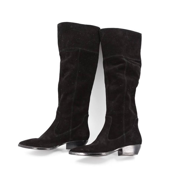 Marc Fisher Womens Oshi Black Suede Knee High Boot - Picture 3 of 7